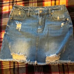 Denim mini skirt